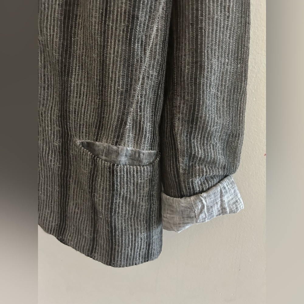 TRANSIT UOMO Italy Men’s Regular-Fit Textured Linen Blazer Jacket | Size S - Picture 7 of 12